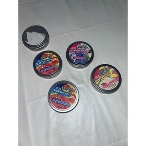 Crazy Aarons SCENTSory Putty Bundle 4 Tins Swedish Sweets Lolly Pop Peach Ring
